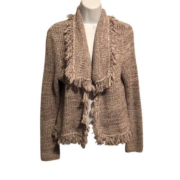 CHICO’S - Women’s Freida Fringed Open Cardigan Sweater Jacket Chico’s 1 - Size M - Picture 3 of 13